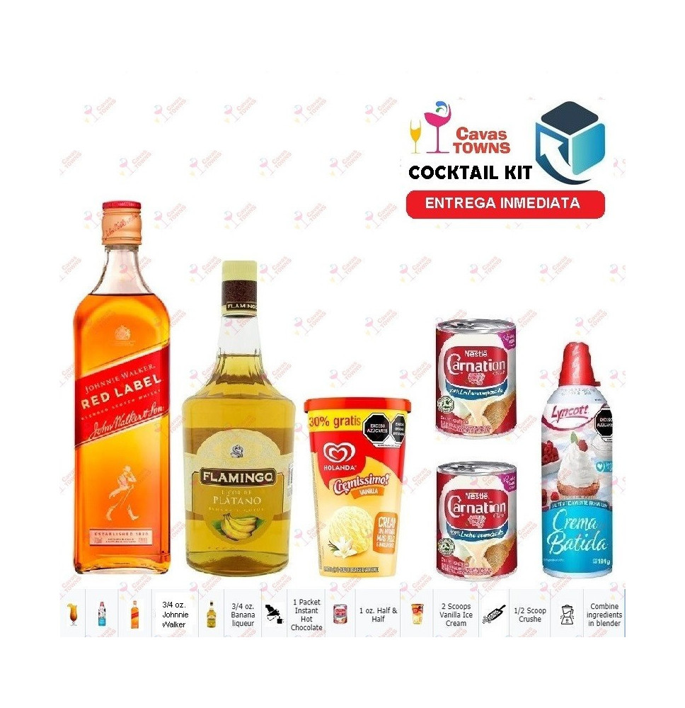 Cocktail Kit Frozen Hot Banana Receta Recipe - Cavas Towns