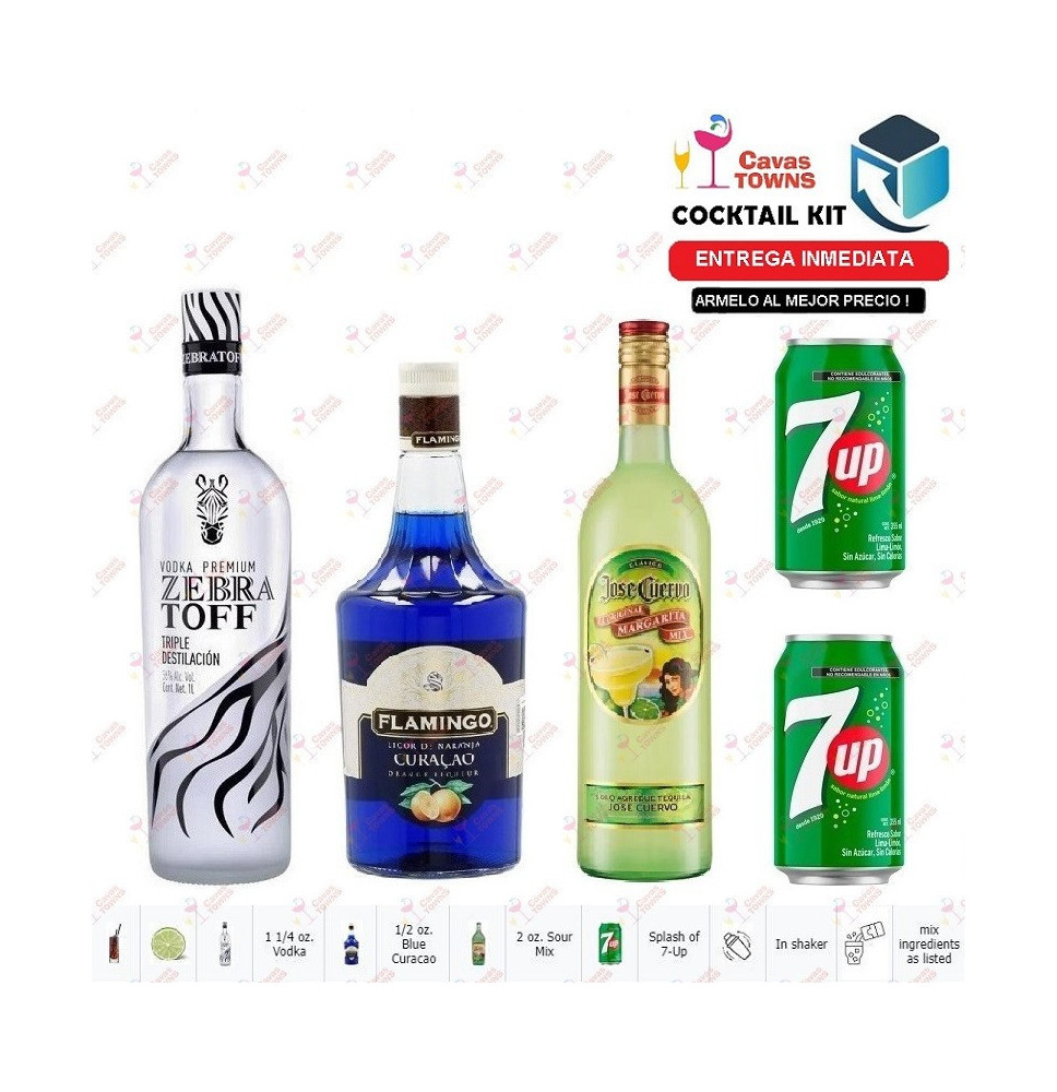Vodka Zebratoff Cocktail Kit Electric Lemonade Receta Recipe - Cavas Towns