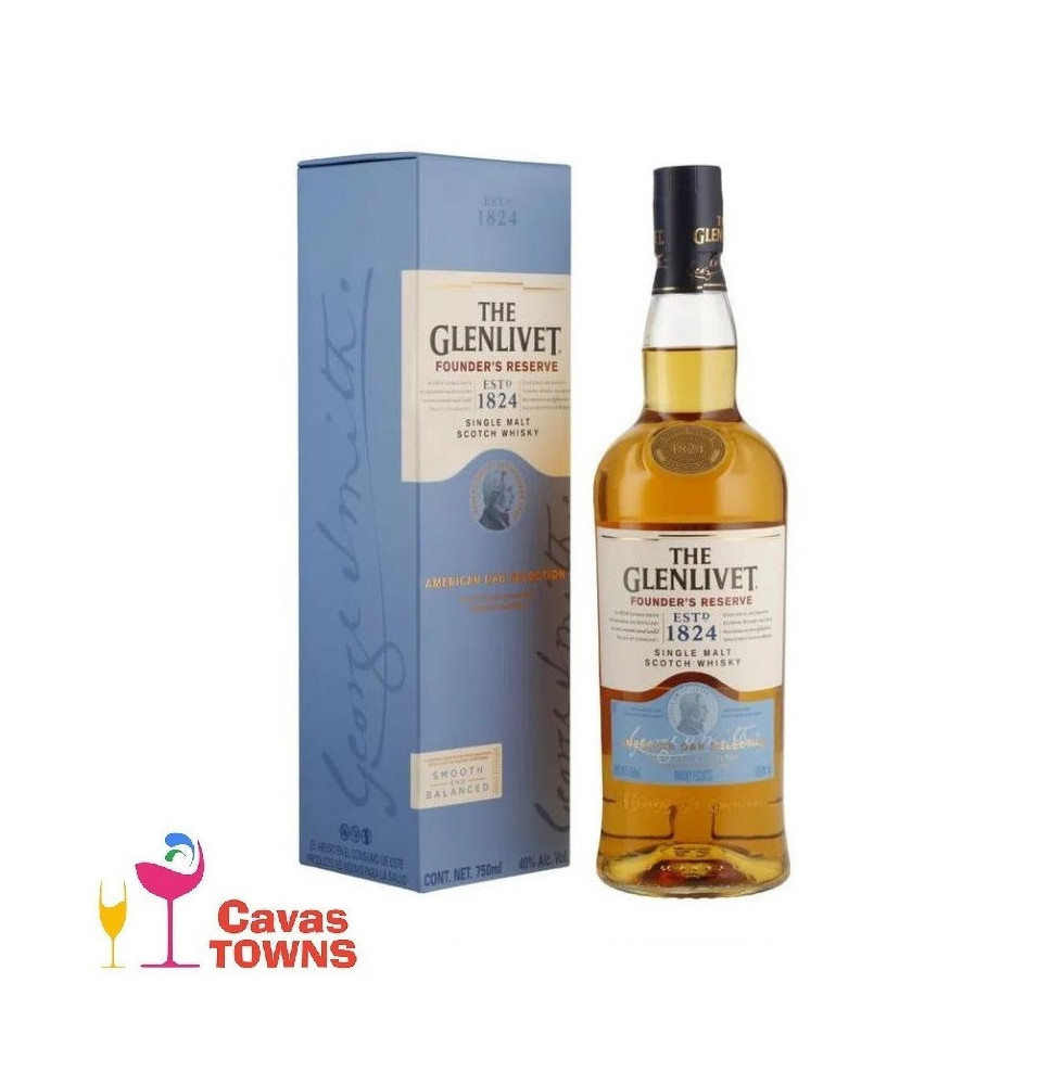 Whisky The Glenlivet Founder's Reserve Single Malt 750 Ml - Cavas Towns