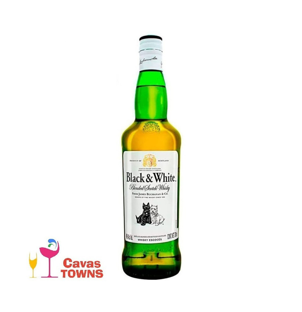 Whisky Black & White 700 ml - Cavas Towns