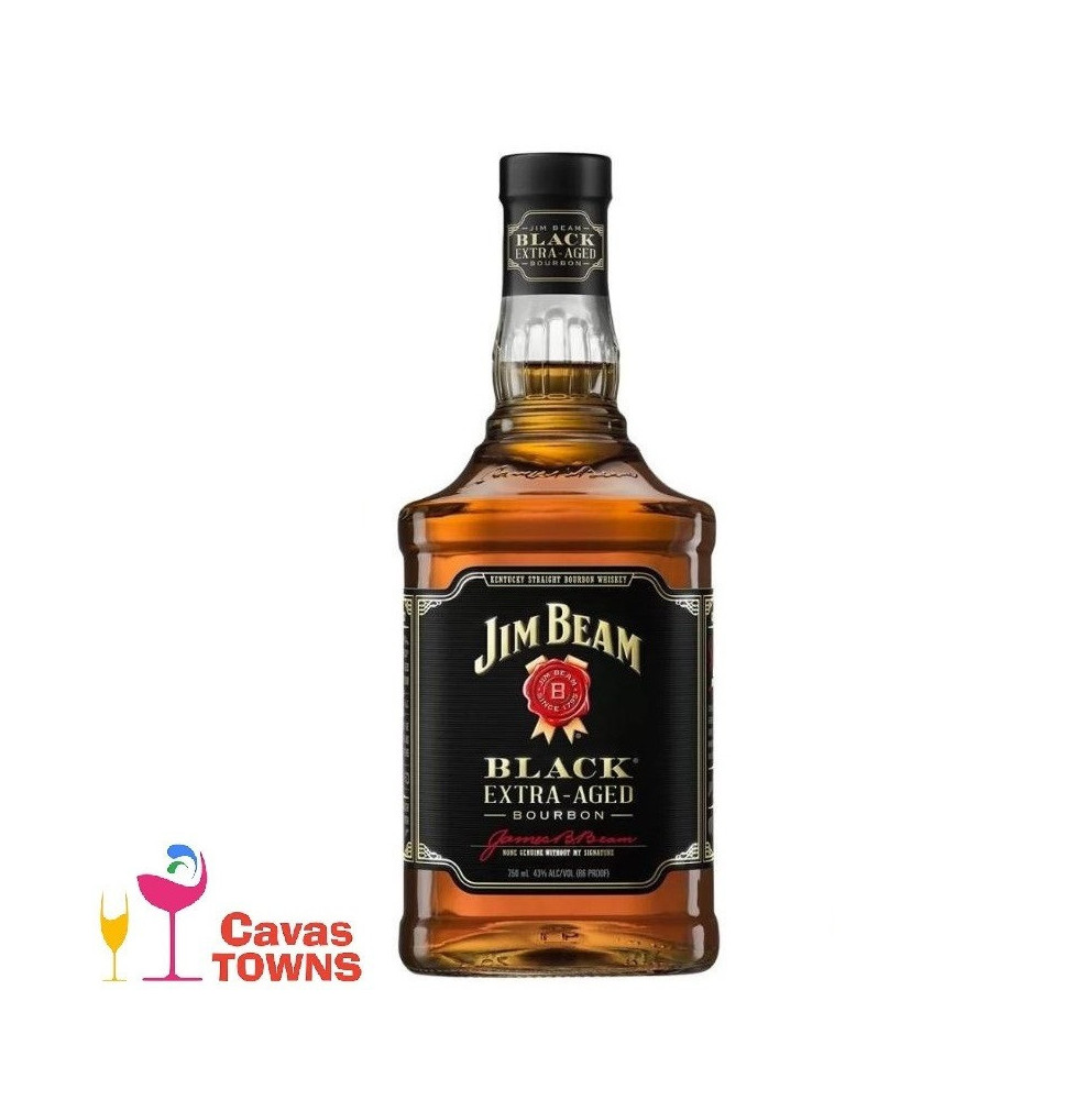 Whiskey Jim Beam Black - 750 ml - Cavas Towns