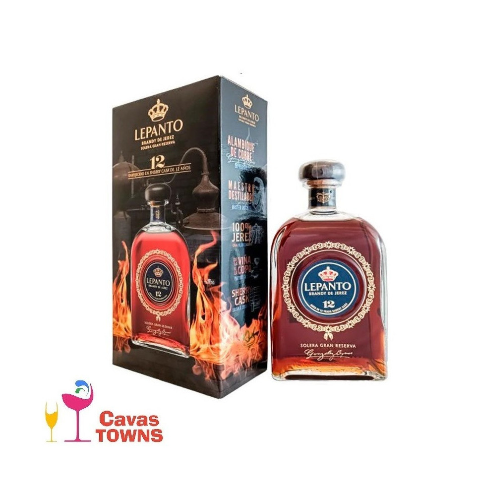 Brandy Lepanto Solera Gran Reserva 750 ml - Cavas Towns