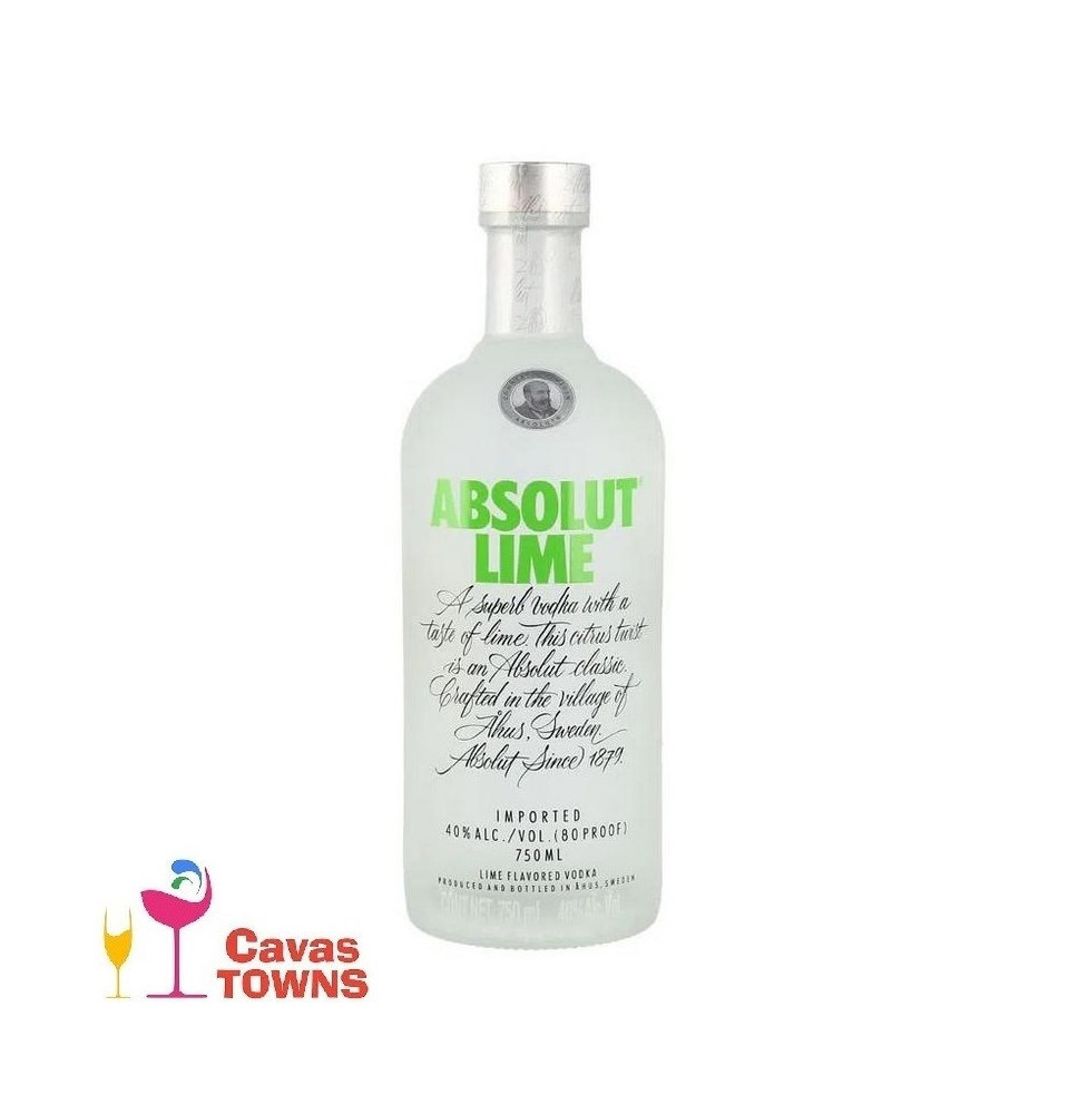 Vodka Absolut Lime 750 ml - Cavas Towns