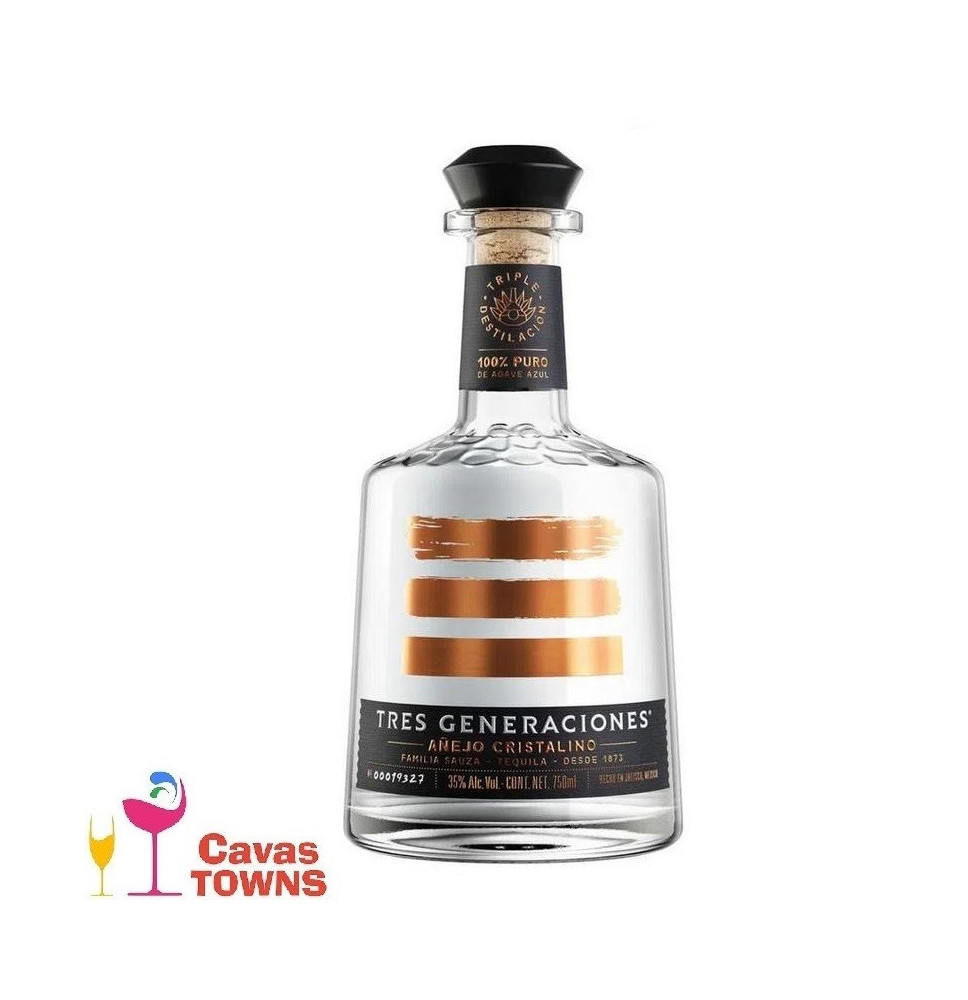 Tequila Tres Generaciones Añejo Cristalino 750 ml - Cavas Towns Tequila Tres Generaciones Añejo Cristalino 750 ml - Cavas Towns