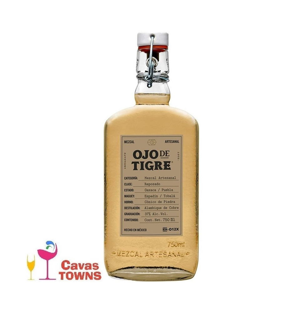 Mezcal Ojo de Tigre Reposado 750 ml - Cavas Towns