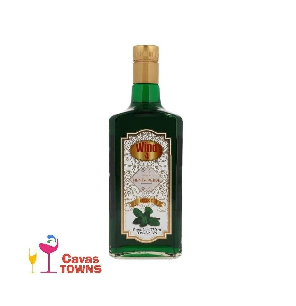 Licor Wind 4 de Menta Verde 750 ml - Cavas Towns Licor Wind 4 de Menta Verde 750 ml - Cavas Towns