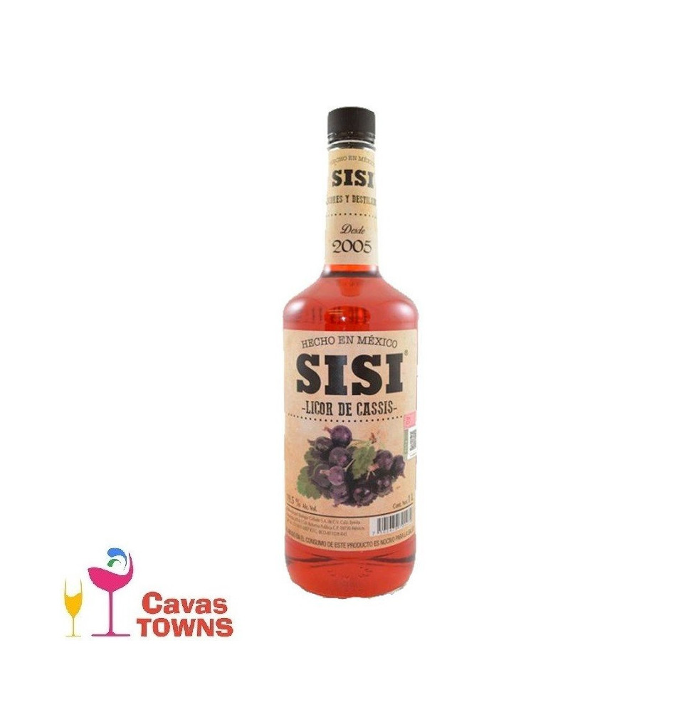 Licor Sisi de Cassis 1000 ml - Cavas Towns Licor Sisi de Cassis 1000 ml - Cavas Towns