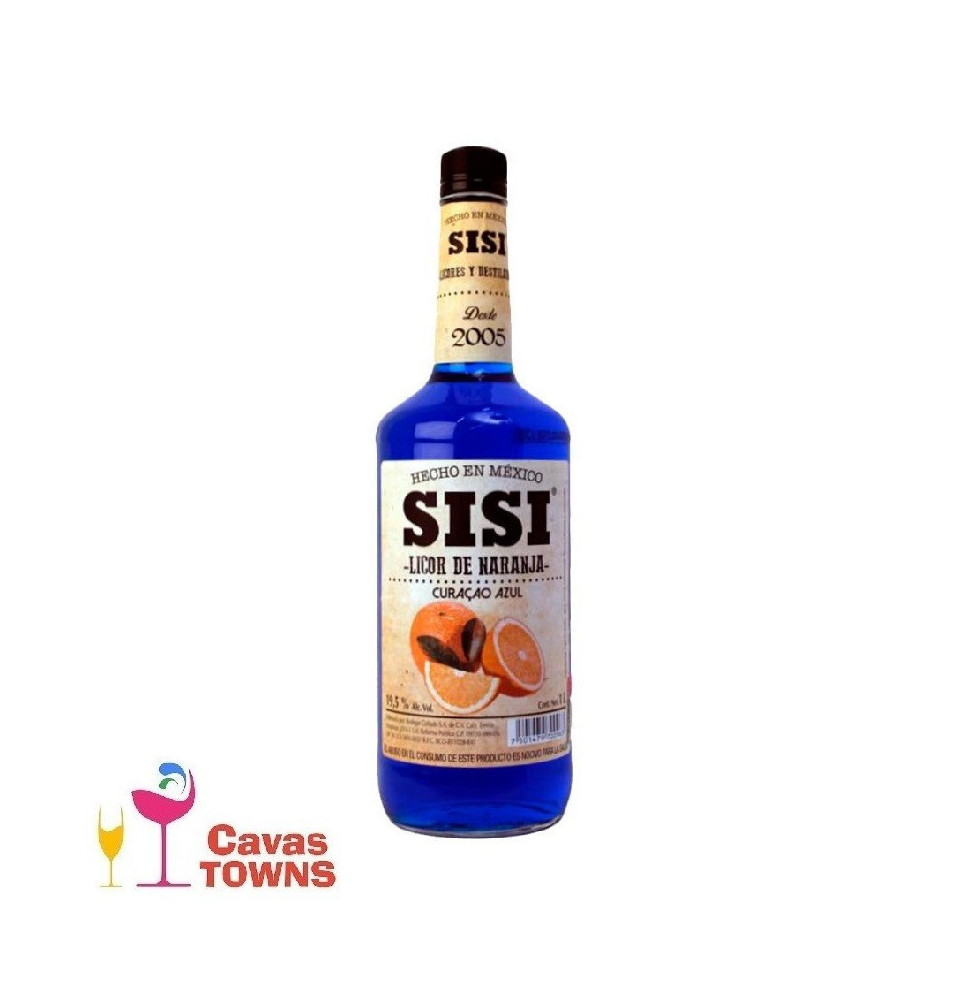 Licor Sisi de Curacao Azul 1000 ml - Cavas Towns