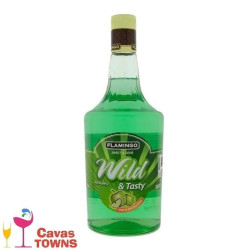 Licor Flamingo Manzana Verde Wild & Tasty 1L - Cavas Towns