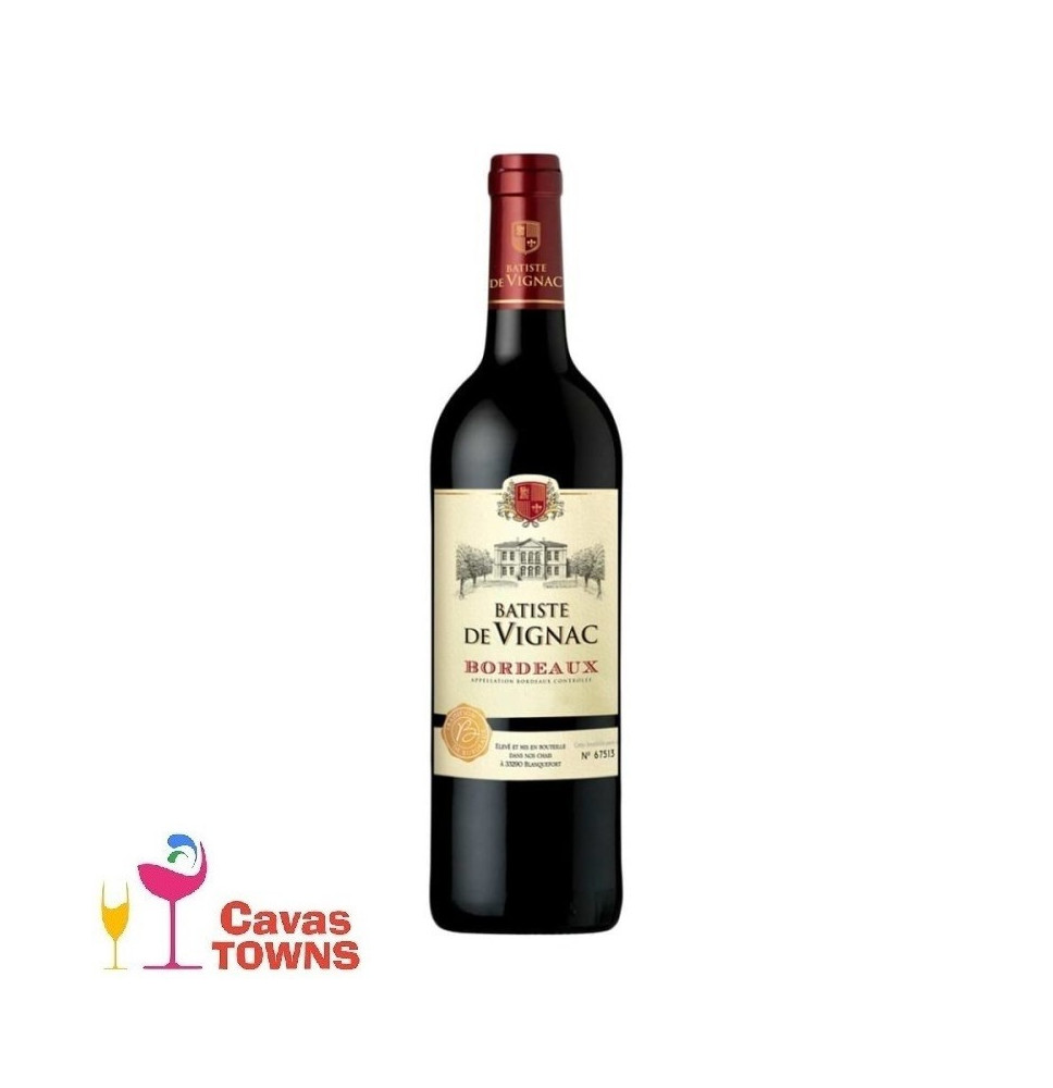 Vino Tinto Batiste de Vignac Bordeaux 750 ml - Cavas Towns