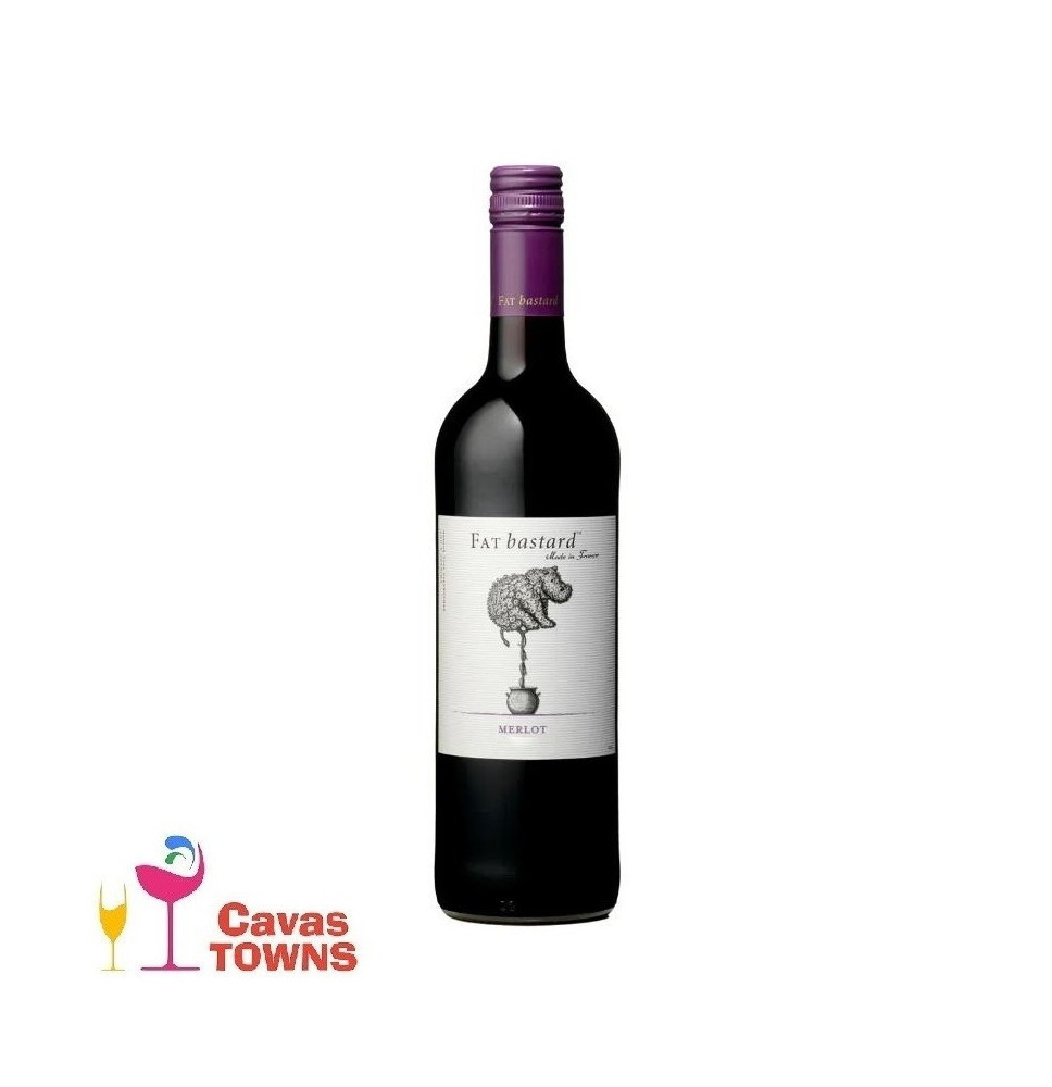 Vino Tinto Fat Bastard Merlot de 750 ml - Cavas Towns