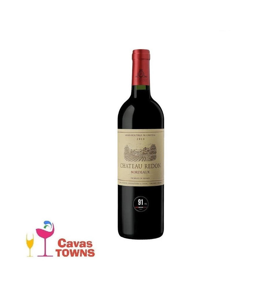 Vino Tinto Frances Chateau Redon Merlot/Cabernet Sauvignon 750 ml - Cavas Towns