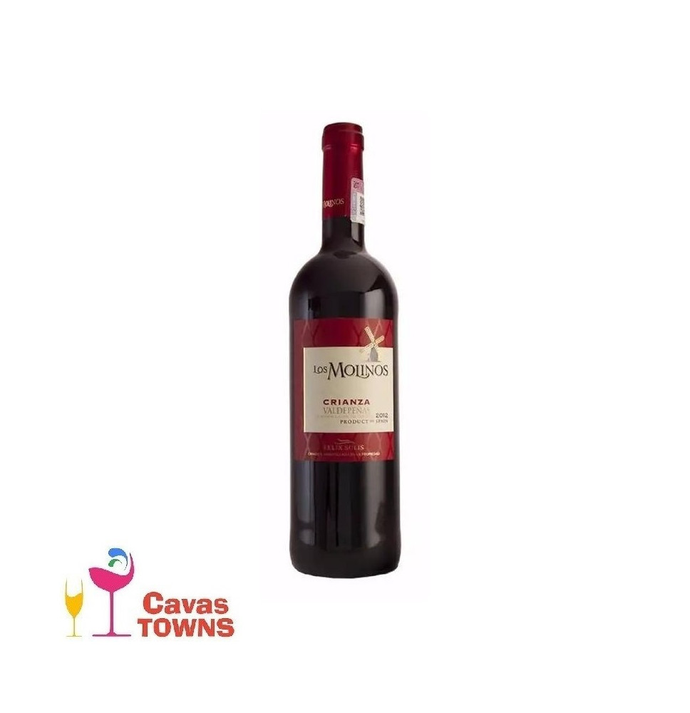 Vino Tinto Los Molinos Crianza Tempranillo 750 ml - Cavas Towns