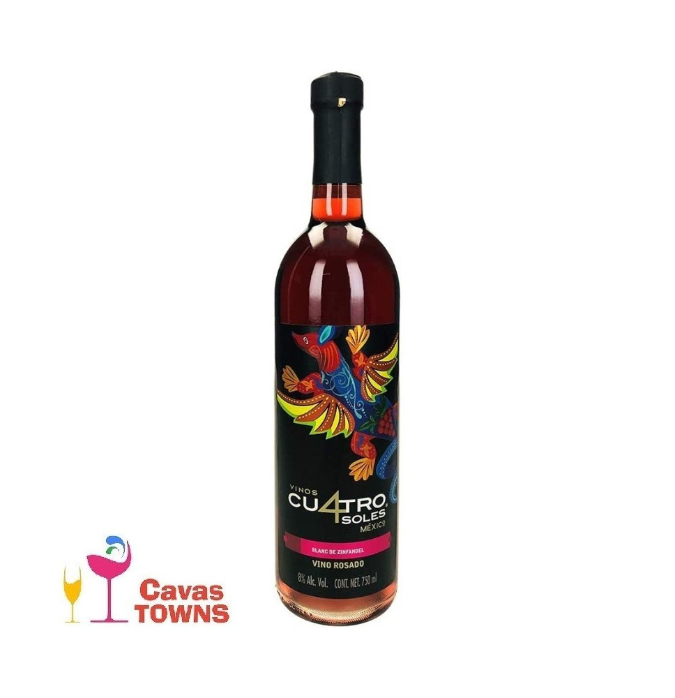 Vino Rosado Zinfandel Cuatro Soles 750 ml - Cavas Towns