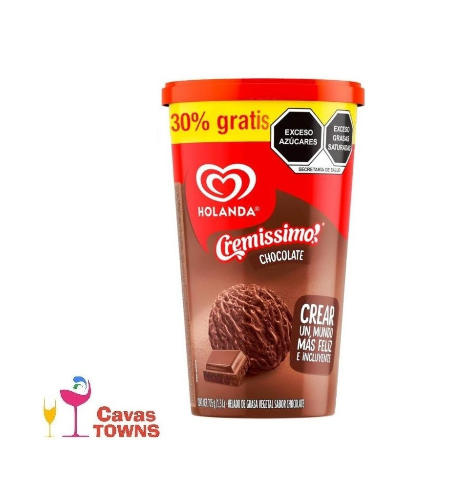 Helado Holanda Cremissimo sabor chocolate 1.3 l - Cavas Towns Helado Holanda Cremissimo sabor chocolate 1.3 l - Cavas Towns