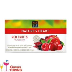 Té herbal Nature's Heart frutos rojos 20 sobres de 1.5 g c/u - Cavas Towns
