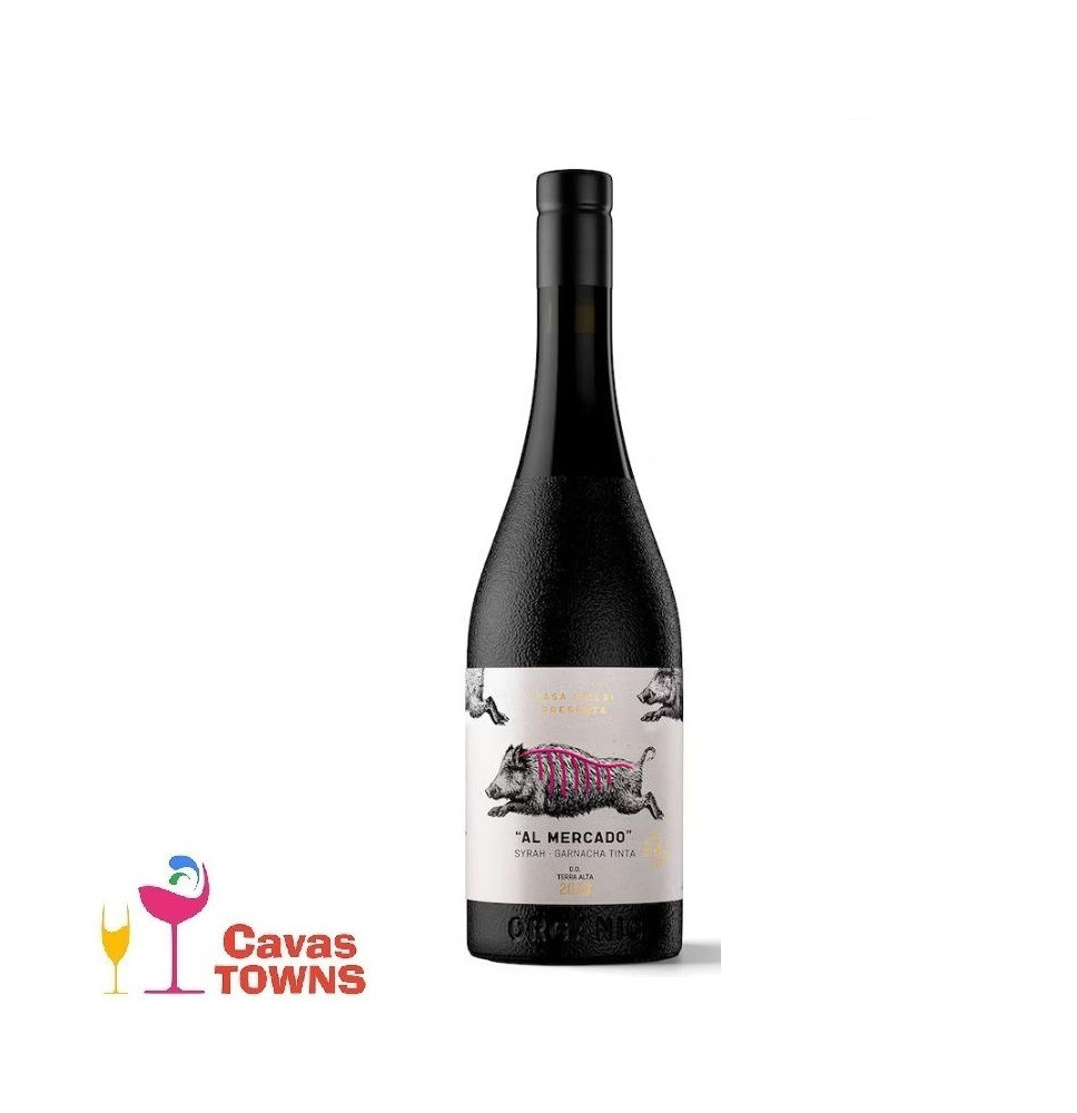 Vino Tinto Al Mercado Hola Barcelona Syrah Garnacha 750 ml - Cavas Towns