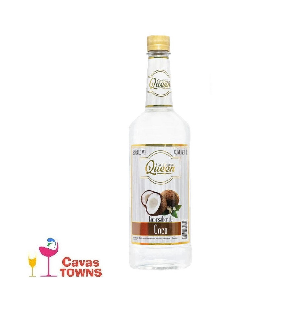 Licor Caribbean Queen de Coco 1000 ml - Cavas Towns