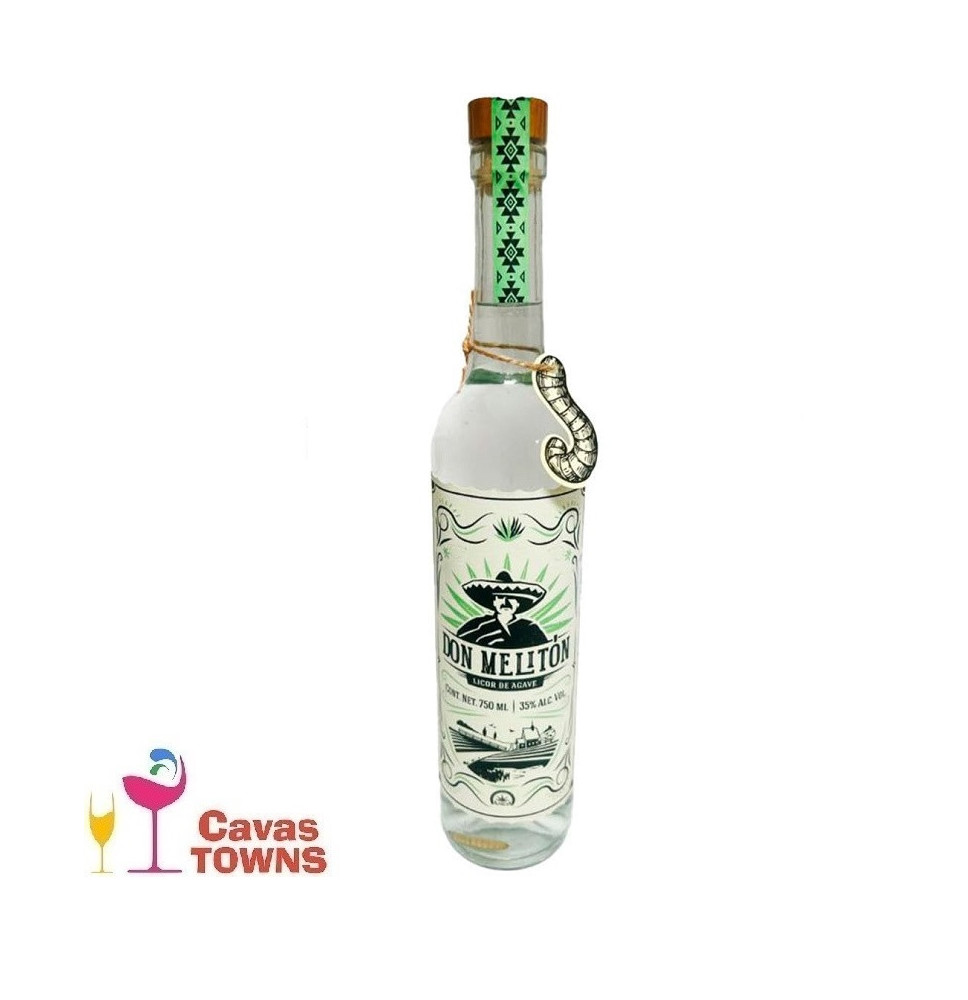 Mezcal Don Meliton con Gusano 750 ml - Cavas Towns Mezcal Don Meliton con Gusano 750 ml - Cavas Towns