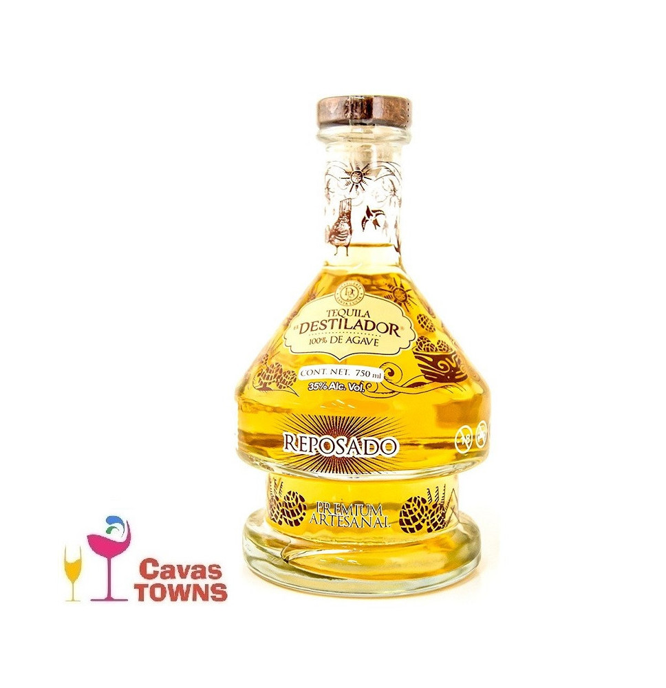 Tequila El Destilador Reposado 750 ml - Cavas Towns