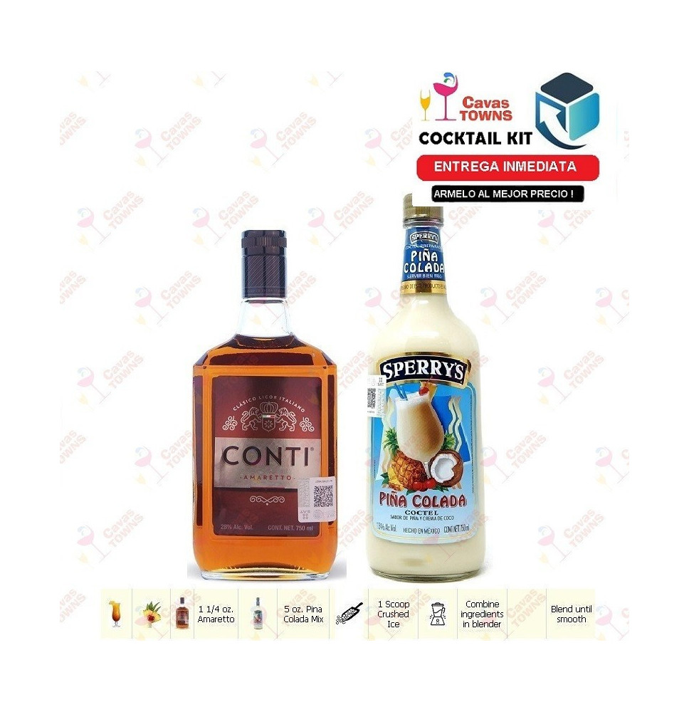 Cocktail Kit Amaretto Colada Receta Recipe - Cavas Towns Cocktail Kit Amaretto Colada Receta Recipe - Cavas Towns