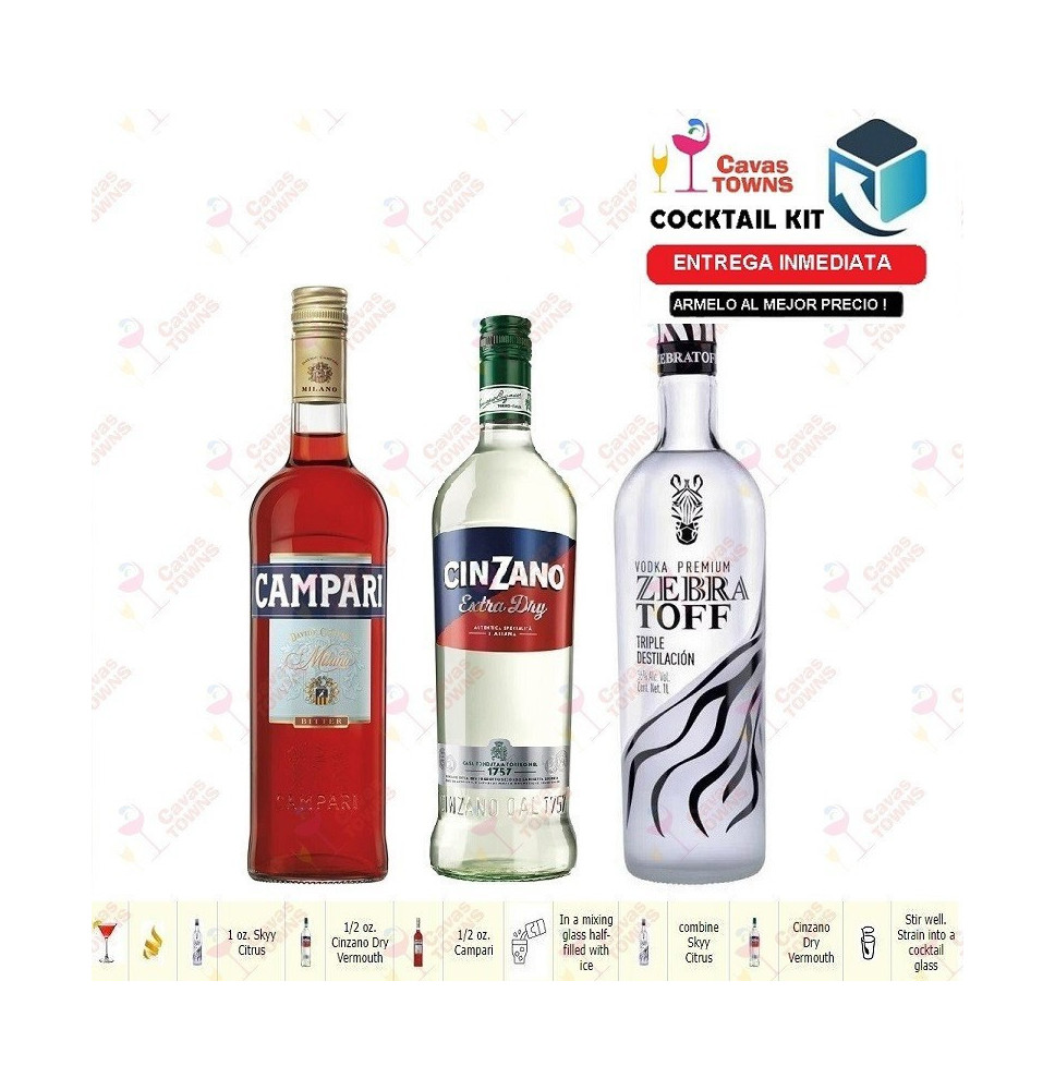 Cocktail Kit Bitter Citrus Wave Receta Recipe - Cavas Towns