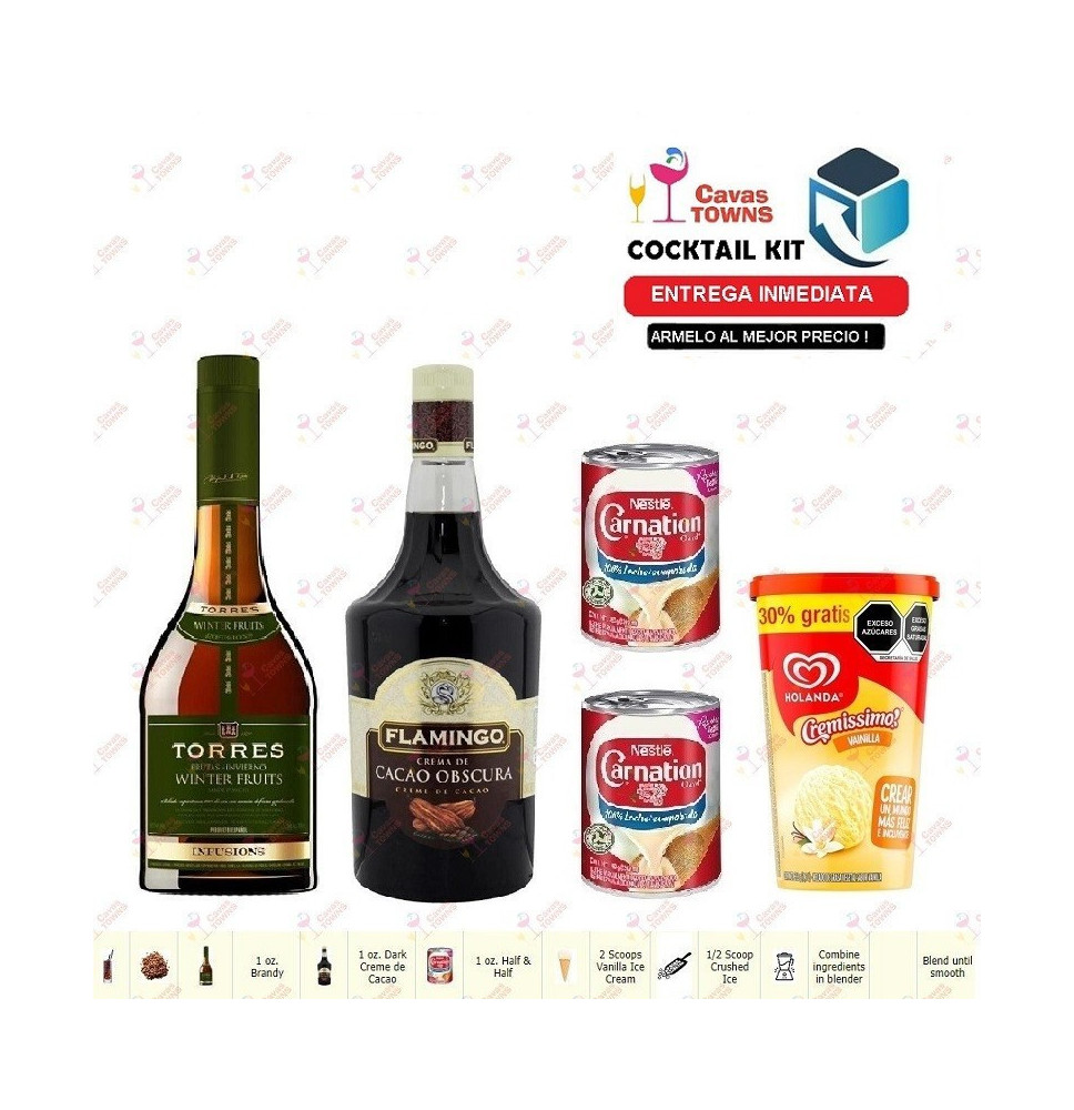 Cocktail Kit Brandy Alexander - 1 Receta Recipe - Cavas Towns