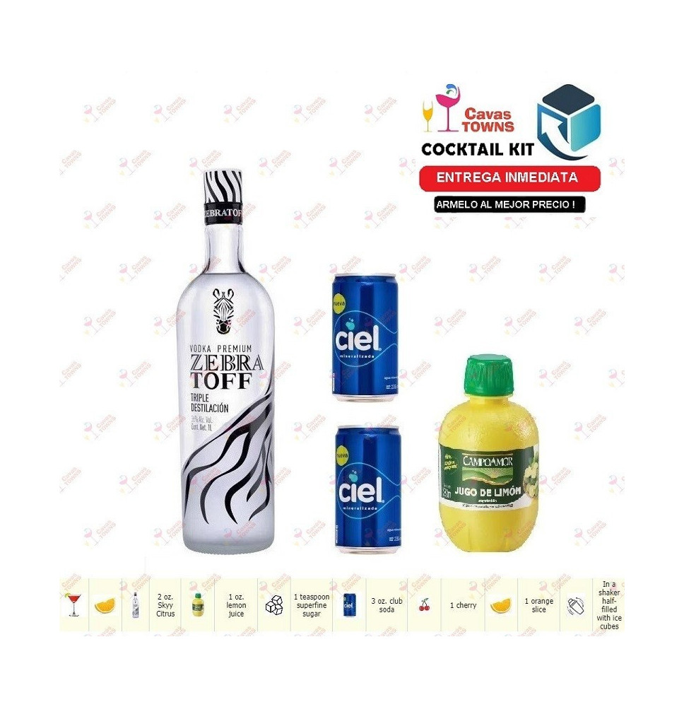 Cocktail Kit Citrus Collins Receta Recipe - Cavas Towns