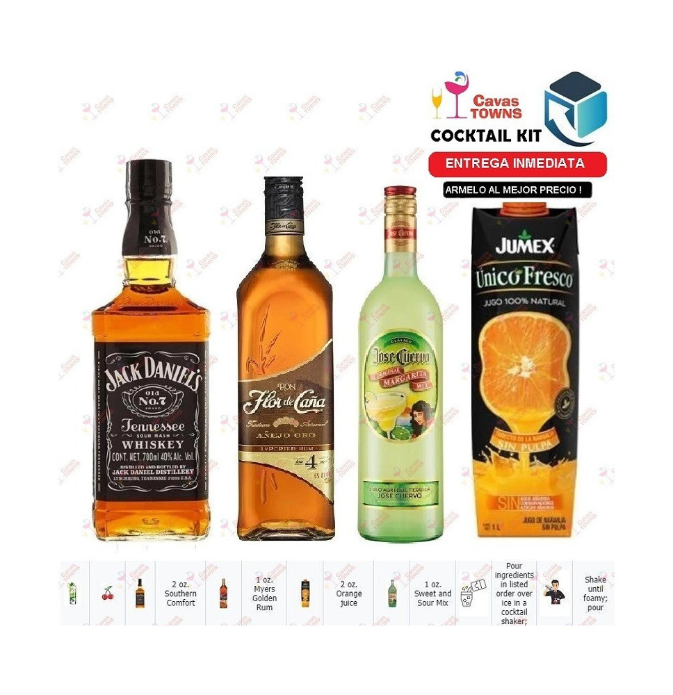 Cocktail Kit Coral Reef - 2 Receta Recipe - Cavas Towns