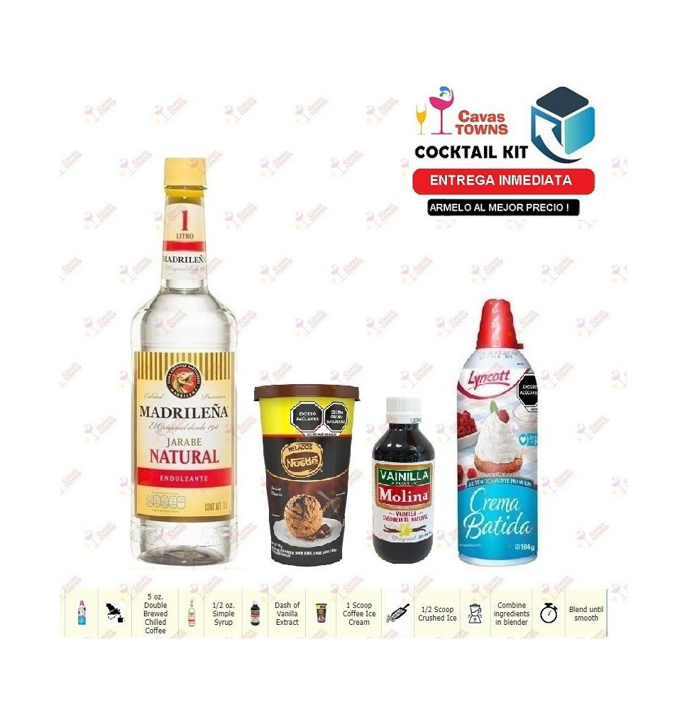 Cocktail Kit Frozen Coffee Receta Recipe - Cavas Towns
