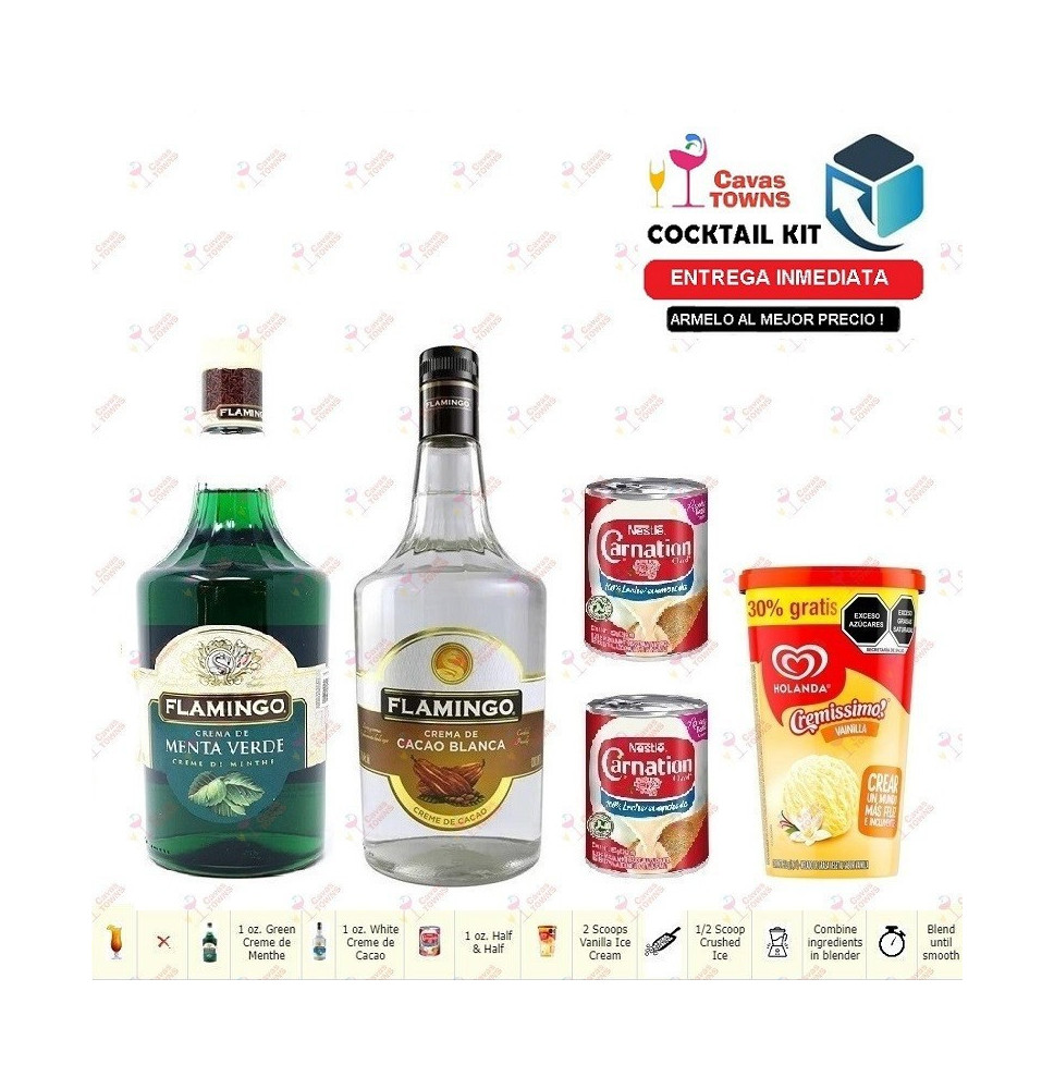 Cocktail Kit Grasshopper - 1 Receta Recipe - Cavas Towns