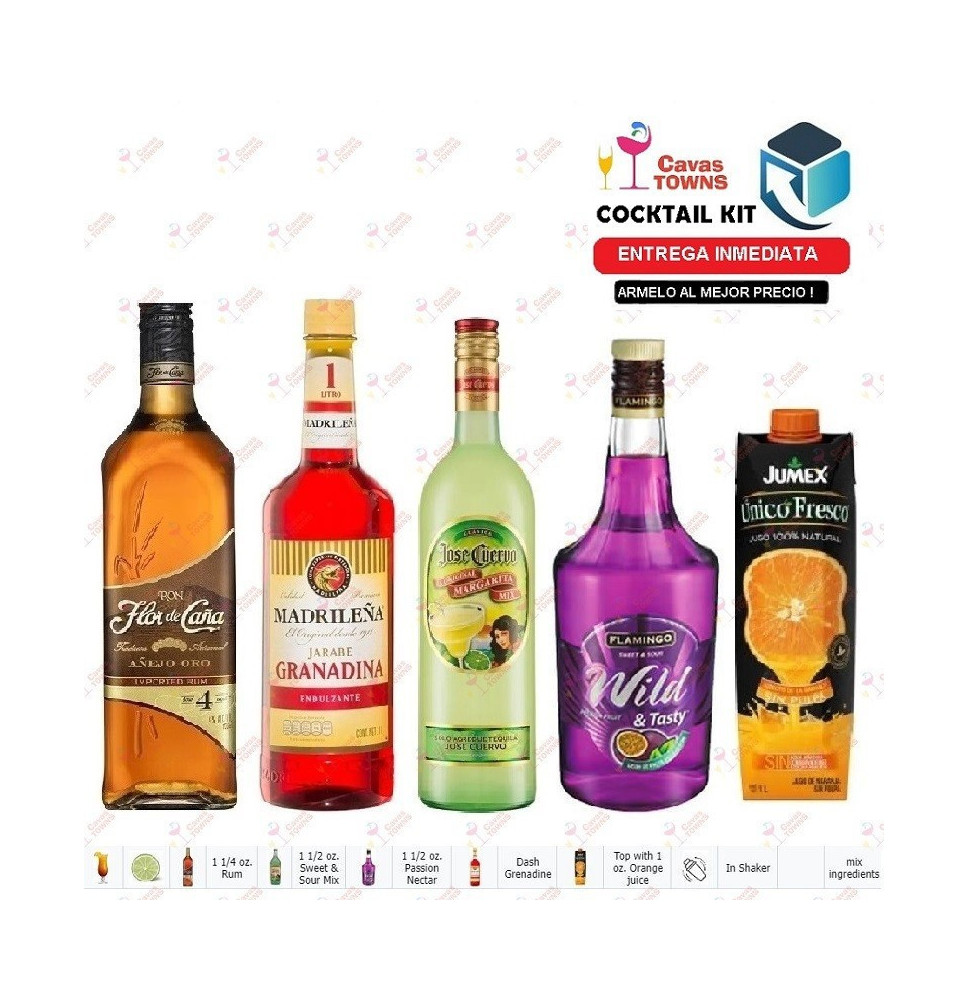 Cocktail Kit Hurricane Receta Recipe - Cavas Towns