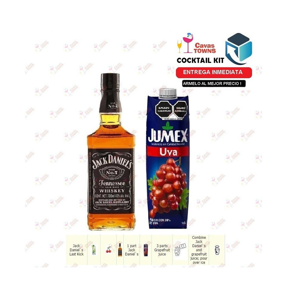 Cocktail Kit Jack Daniel's Last Kick Receta Recipe - Cavas Towns