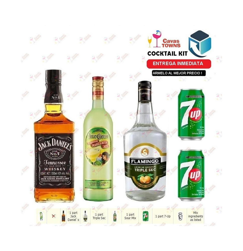 Cocktail Kit Jack Daniel's Lynchburg Lemonade Receta Recipe - Cavas Towns