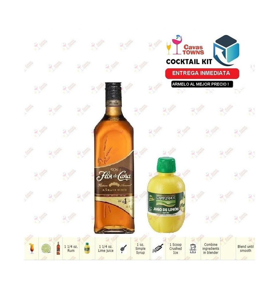 Cocktail Kit Lime Daiquiri - 1 Receta Recipe - Cavas Towns Cocktail Kit Lime Daiquiri - 1 Receta Recipe - Cavas Towns