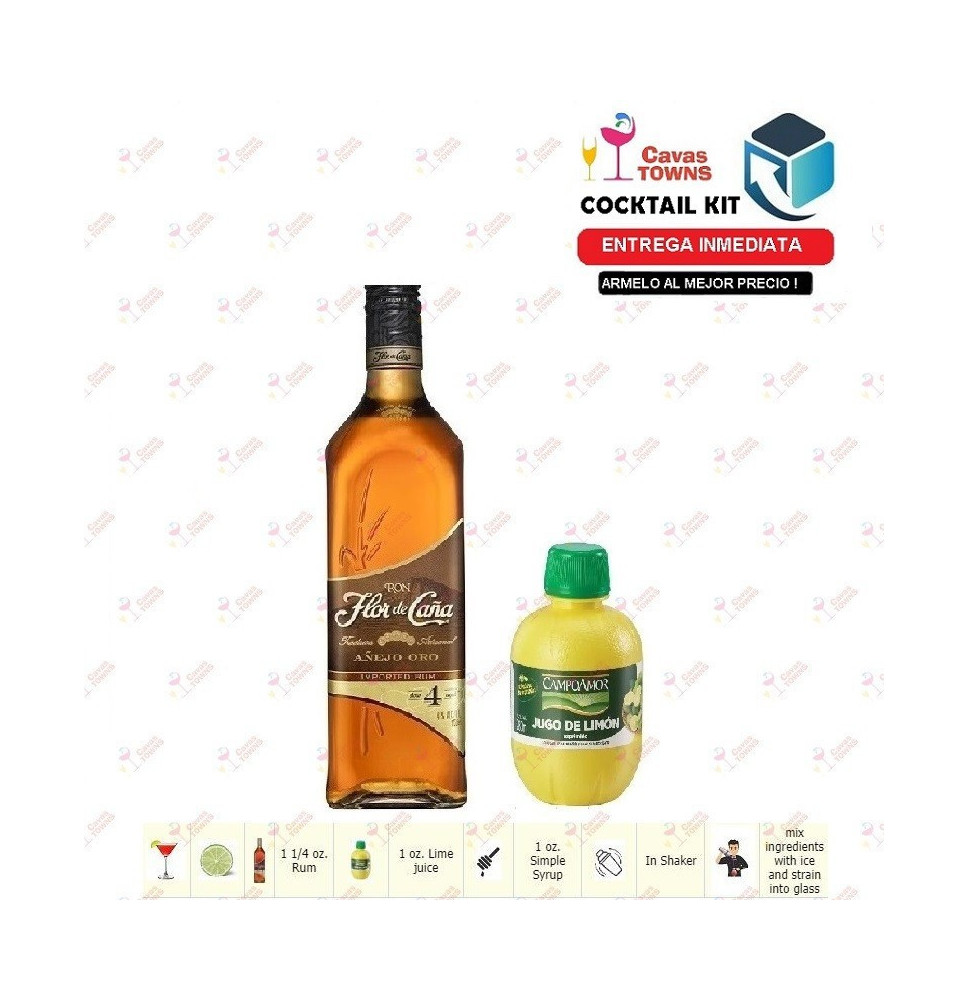 Cocktail Kit Lime Daiquiri - 3 Receta Recipe - Cavas Towns