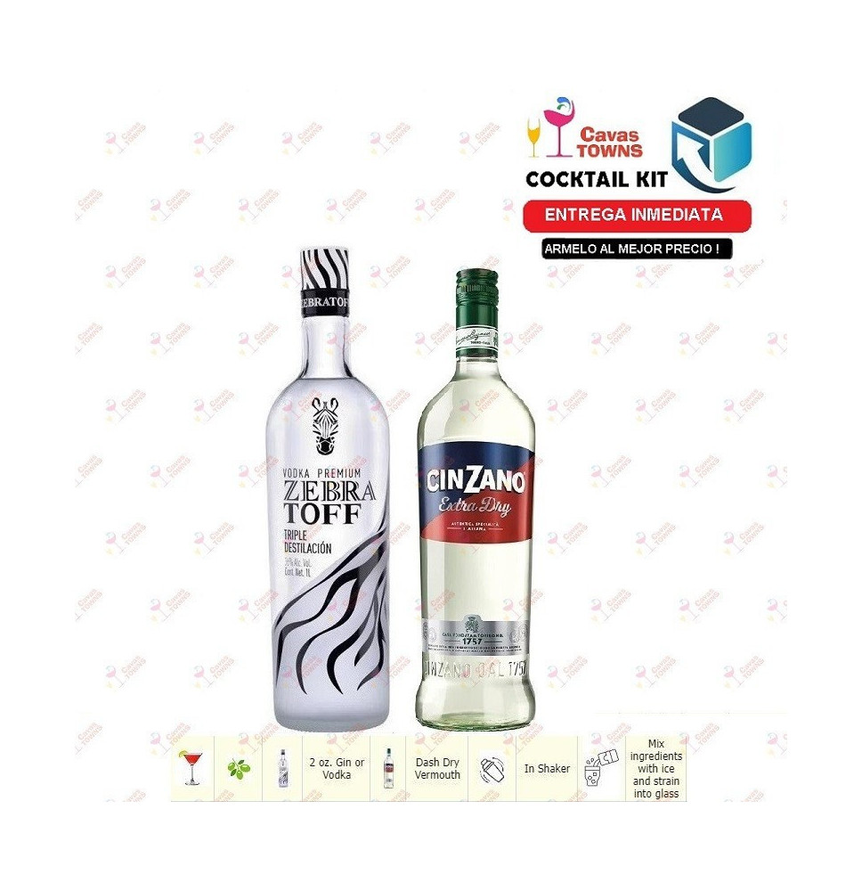 Cocktail Kit Martini -2 Receta Recipe - Cavas Towns