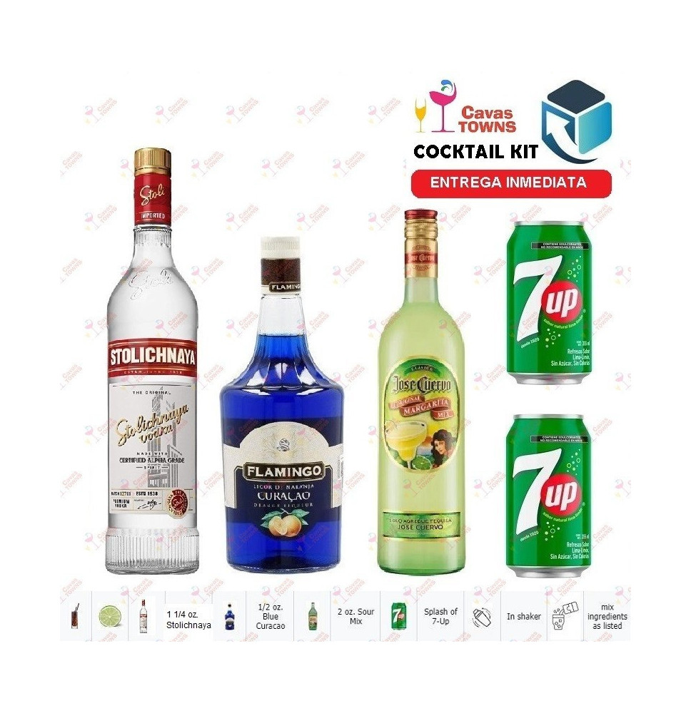 Vodka Stolichnaya Cocktail Kit Electric Lemonade Receta Recipe - Cavas Towns