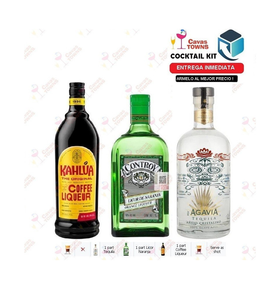 Tequila Agavia Cocktail Kit Alice in Wonderland - 2 Receta Recipe- Cocteles Towns